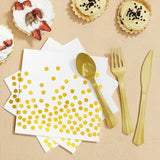 White and Gold Party Supplies, 350PCS Disposable Dinnerware Set