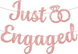 Glitter Rose Gold Engagement Banner 10 Feet No DIY Engagement Party