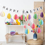 16 Pcs Easter Decorations Eggs Hanging Ornaments Paper
