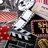 12 Pcs Movie Night Party Decorations Set Includes 11 Pcs Red Carpet