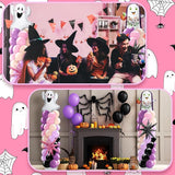 2 Sets Pink Purple Halloween Balloon Column Stand Kit Purple Pink