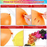 Amandir Glow in the Dark Party Decorations, 80S Disco Rainbow Balloon