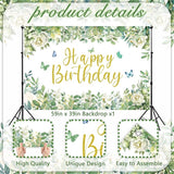 Sage Green Birthday Decorations Kit for Green Neutral Boho Party
