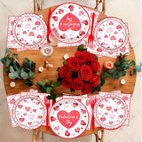 Valentine's Day Plates and Napkins Red Pink XOXO Party Decorations