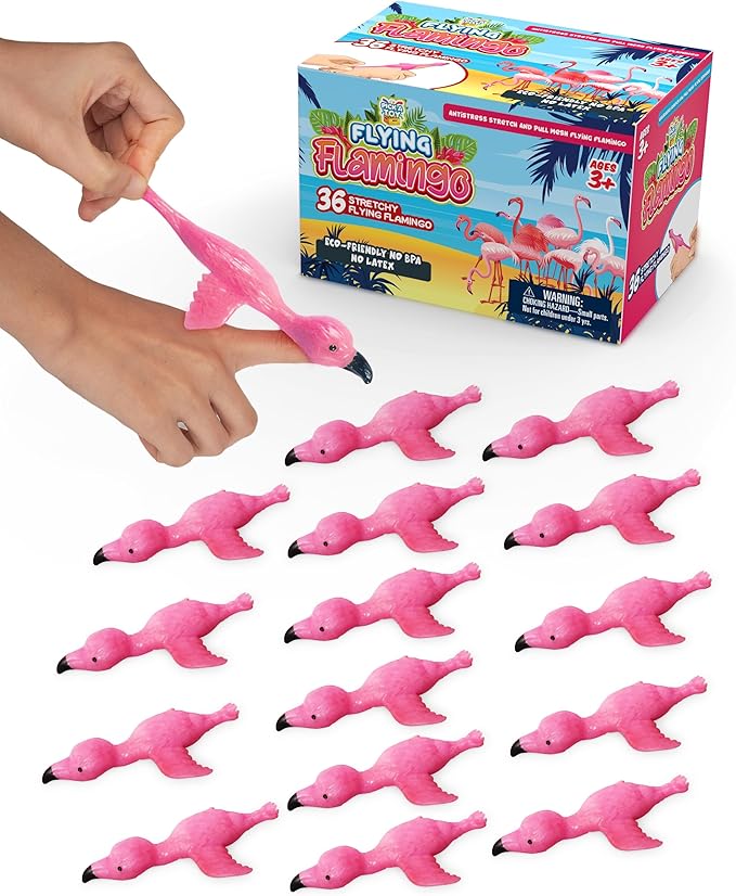 PICK A TOY 36 Pcs Flamingo Party Favors Toys for Kids Bird Shooter