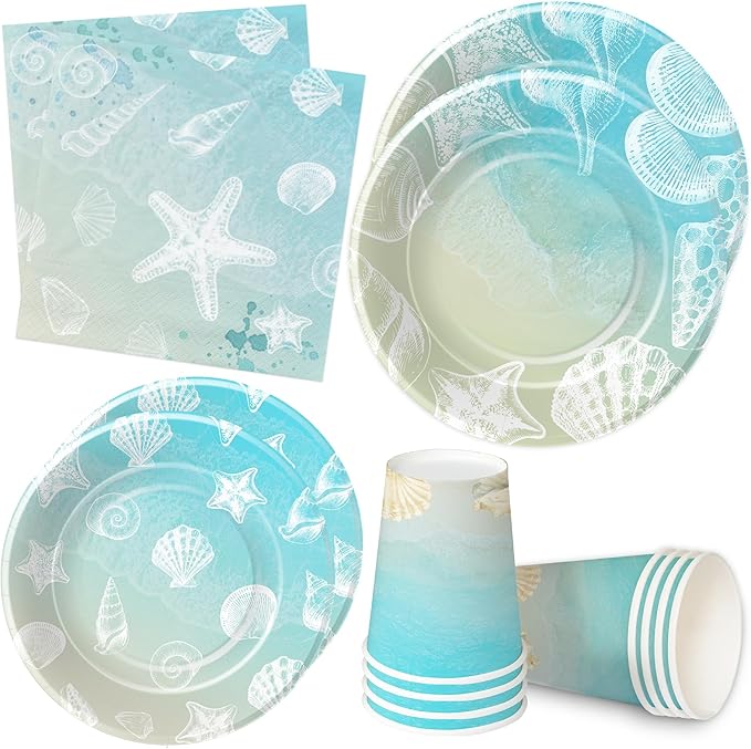 Seashell Beach Party Decorations Dinnerware Beach Seashell Party