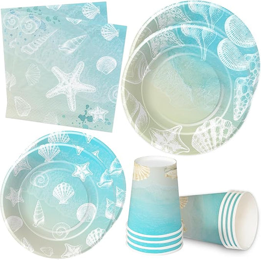 Seashell Beach Party Decorations Dinnerware Beach Seashell Party