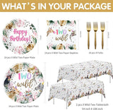 Two Wild Birthday Decorations Girl Tableware Safari Jungle Animal