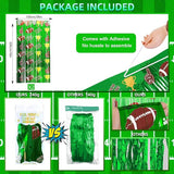 Football Party Decorations, 2 Pack Foil Fringe Curtains, Party