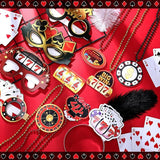 36 Pcs Casino Night Party Supplies 12 Beaded Necklaces 12 Hat