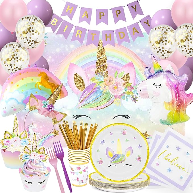 Unicorn Birthday Party Decorations Unicorn Birthday Supplies for