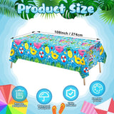 Thyle 3 Pcs Pool Party Tablecloth Plastic Summer Beach Table Cover 54