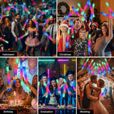 wellent 55 PCS Foam Glow Sticks, Foam Light Up Sticks Party Supplies