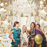 17th Birthday Decorations for Girls, White and Gold 17 Boho Birthday