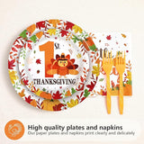 96Pcs Thanksgiving 1st Birthday Decorations Our Little Turkey Is