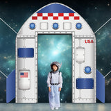 Outer Space Door Cover Galaxy Alien Theme Door Decoration Outer Space