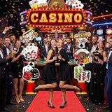 10 Pcs Casino Theme Party Decorations Casinos Night Porch Sign