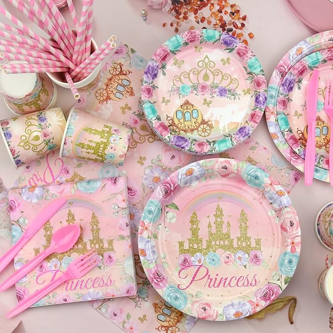 Princess Birthday Party Supplies Includes Banner Plates Tulle