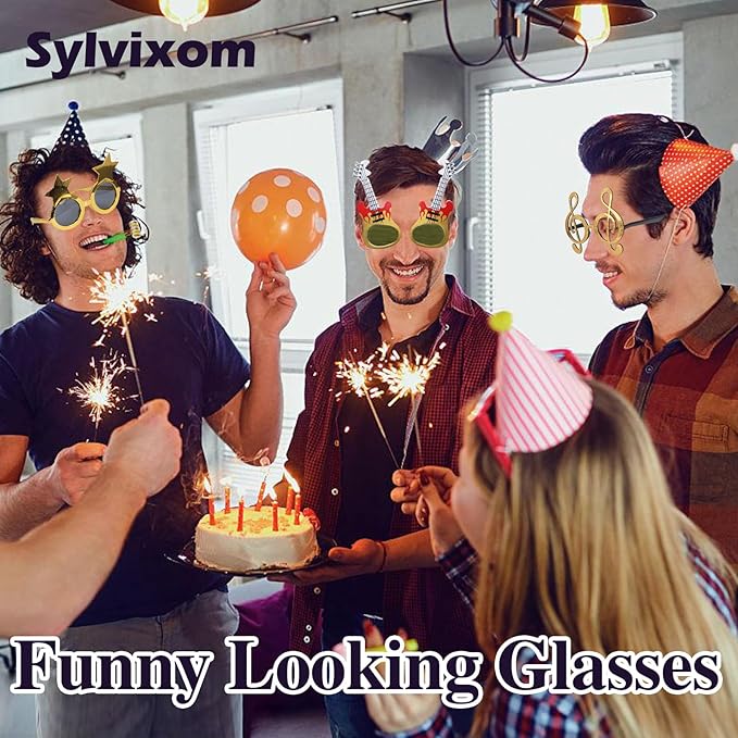 Party Sunglasses-9 Pairs Fun Music-Themed Party glasses， Funny Summer