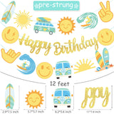 Surfing Birthday Banners Hippie Groovy Surfing Birthday Party