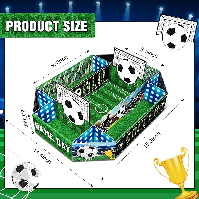1 Pack Soccer Food Serving Tray Soccer Party Supplies Kits Large