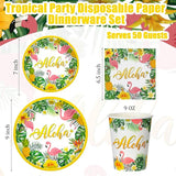 200 Pcs Tropical Hawaii Aloha Party Supplies Serve 50 Guests Luau