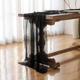 Keketoarrange 3pcs Halloween Table Runner Black Cheesecloth Gauze