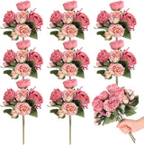 8 Bundles Artificial Peonies Flowers Boho Faux Flowers Arrangements #1