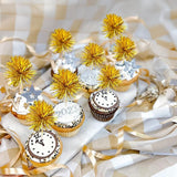 Gyufise 30Pcs Foil Firework Cupcake Toppers Sparkle Tinsel Cake #20