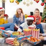 108 Pcs 36 Sets Christmas Movie Night Snack Trays Popcorn Boxes