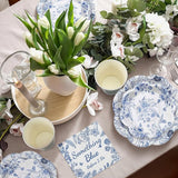 250 Pcs Something Blue Bridal Shower Decorations Scalloped Blue and