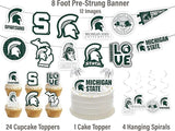 Michigan State Party Supplies for MSU Football, Birthday Gift,