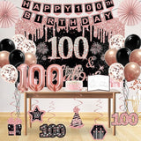 100th Birthday Decorations for Women 32PCS 100th Birthday Party