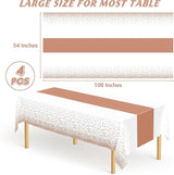 QZYL 4 Pack Disposable Table Cloth, 54" x 108" Rectangle Party Table