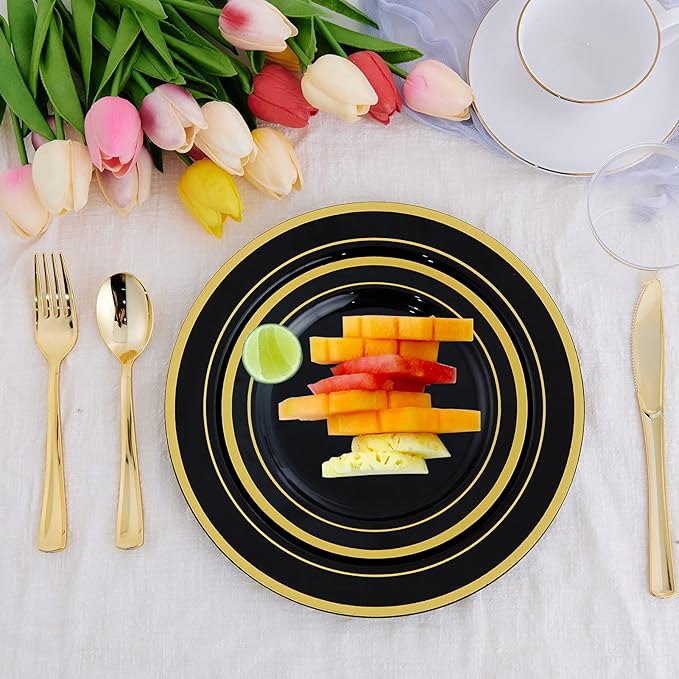 125 Count Halloween Dinner Plastic Plates Include 25 Disposable