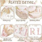 250 Pcs Boho Baby Shower Decorations for Girls Pink Floral Baby