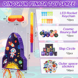 90 Pcs 16 x 12 x 3 Rocket Ship Piñata with Blindfold Piñata