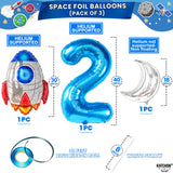 Big Two The Moon Balloons - Pack of 8 | Space Birthday