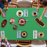 6Pcs Green Tablecloths for Rectangle Tables,Disposable Plastic Table