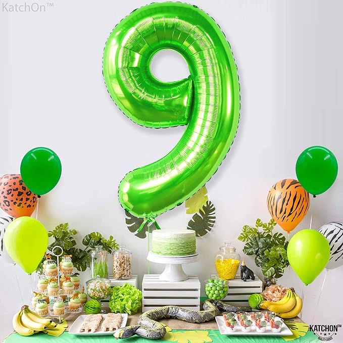 KatchOn, Giant Light Green Number 9 Balloon - 40 Inch | Foil 9