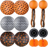 12 Pack Halloween Decorations Hanging Paper Lantern Pumpkin Set