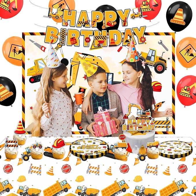 Construction Birthday Decorations Excavator Party Decorations