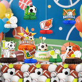 Sports Themed Party Decorations Kit Honeycomb Centerpiece for Sports