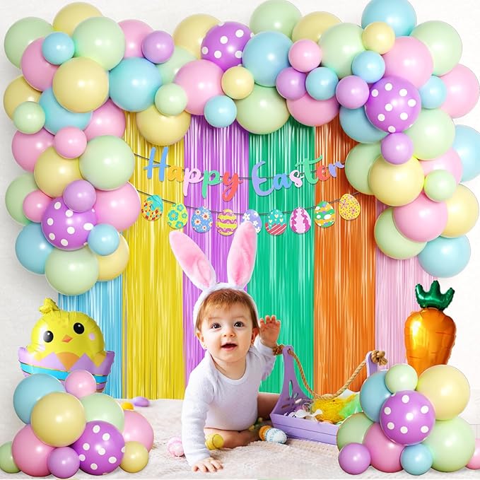 Easter Decorations Pastel Easter Balloons Garland Arch Kit with