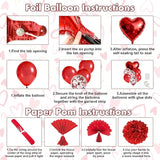 67Pcs Red Valentine's Day Decoration Set BE MINE Banner Foil Love
