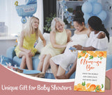 Mom-osa Bar Baby Shower Tabletop Sign With Stand, Orange Citrus Gender