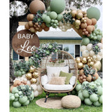Sage Green Balloons Double Stuffed Garland Different Sizes 18 12 5