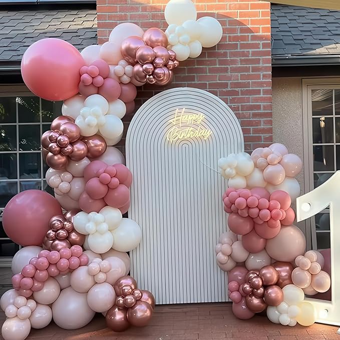 HILAVO Dusty Pink Balloons 12 Inch Blush Pastel Light Baby Pink and