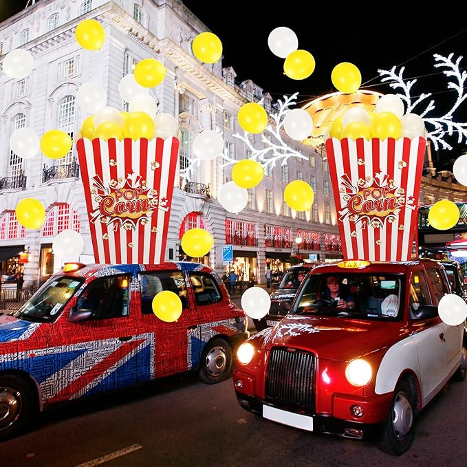 Sosation 1 Pack Giant Popcorn Box Prop Cardboard Stand up with