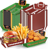 100Pcs Football Party Supplies 5lb Food Plates Paper Trays #2